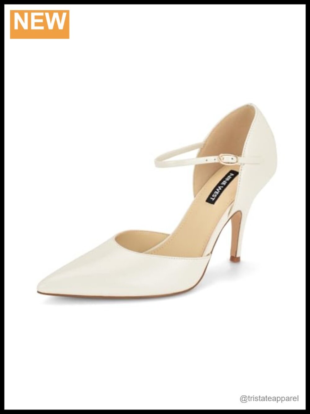 Leather Stiletto Heel Pumps with Buckle Closure